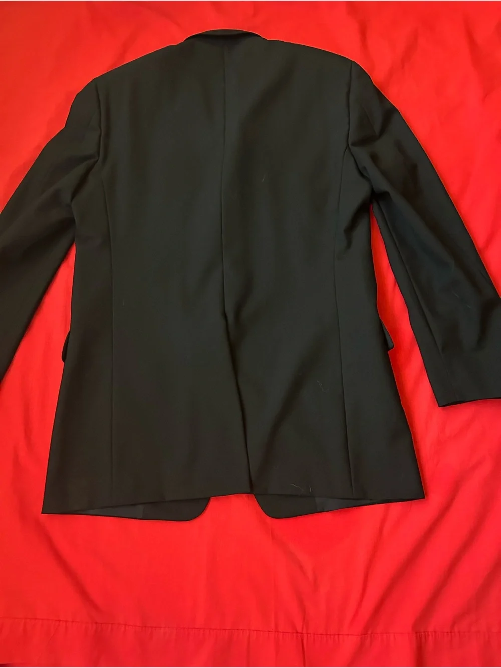 Mens Bobby Jones Wool Black Two-Button Gold-Button Sport Coat